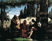 Vincenzo Cabianca I novellieri fiorentini del XIV secolo USA oil painting artist